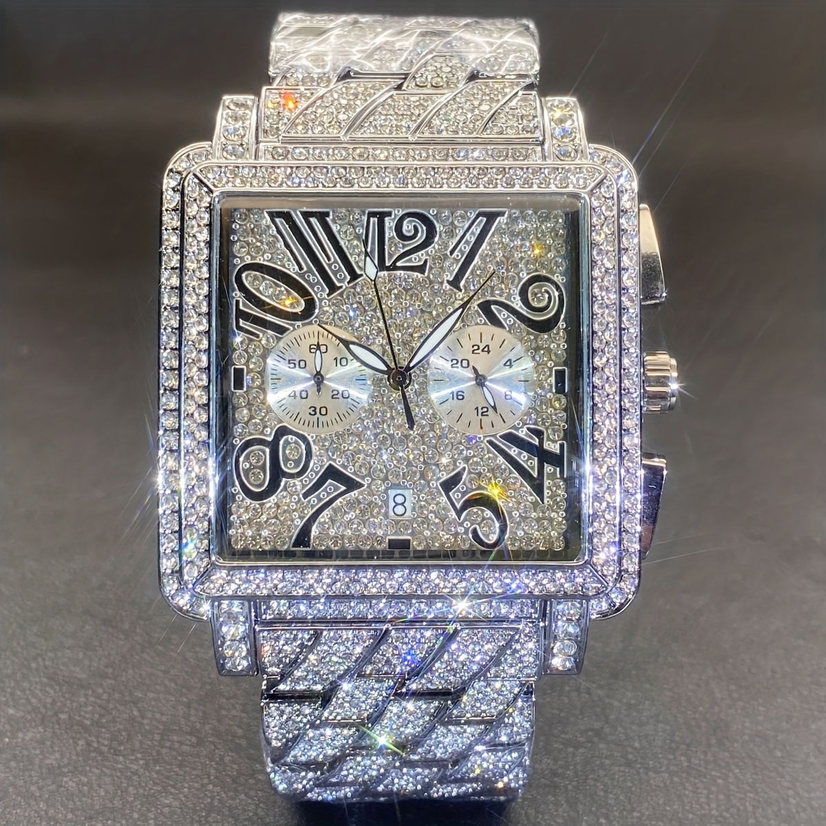Men's Classic Hip-Hop Multifunction Chronograph Watch